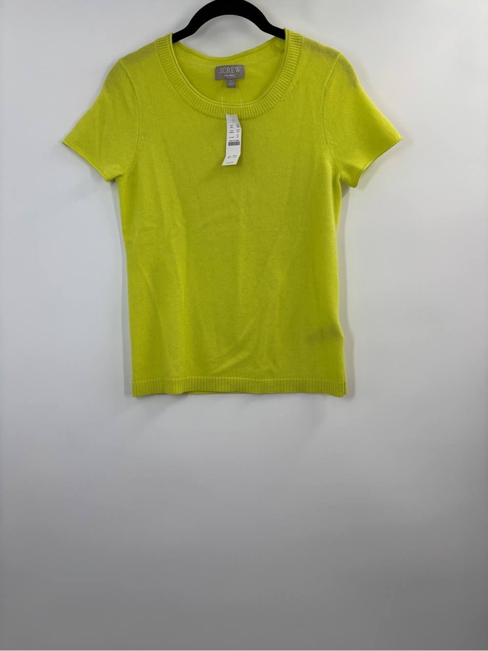 J.Crew Cashmere relaxed T-shirt Lemon Sorbet - Picture 3 of 5